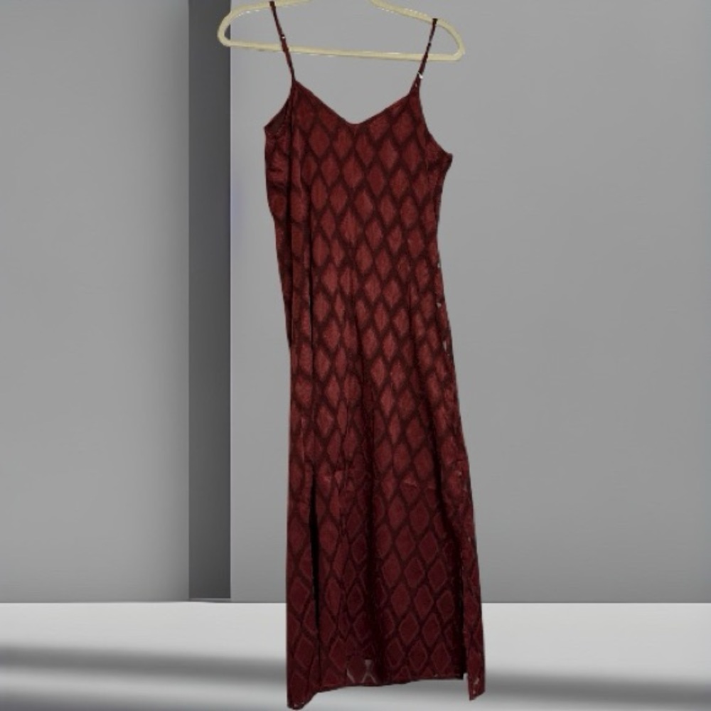 NWT B.O.G Agatha Merlot Slip Dress Size XS - Picture 3 of 9